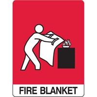 FIRE SIGN FIRE BLANKET SS GLO