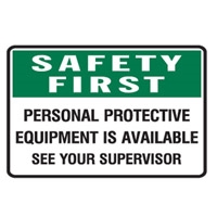 PERSONAL PROTECTIVE EQUIP..450X300 POLY