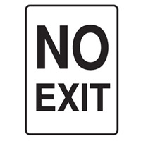 DIRECTIONAL SIGN NO EXIT 300X450 REF A