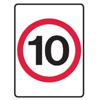 SPEED LIMIT SIGN 10 450X600 MTL