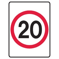 SPEED LIMIT SIGN 20 450X600 MTL