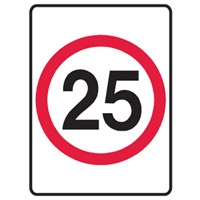 SPEED LIMIT SIGN 25 450X600 MTL