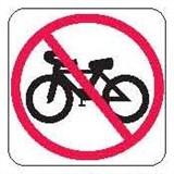 TRAF SIGN-DIREC NO BIKES 450X450 REF A