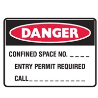 CONFINED SPACE NO. ENTRY.. 450X300 MTL
