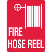 FIRE SIGN FIRE HOSE REEL MTL