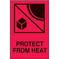 SHIP LABELS PROTECT FROM HEAT 150X100