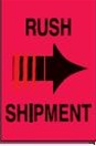 SHIP LABELS RUSH SHIPMENT 150X100