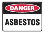 DANGER ASBESTOS 450X300 MTL