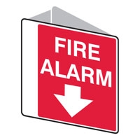 DBL SIDED FIRE SIGN FIRE ALARM