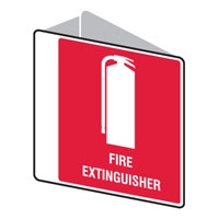 DBL SIDED FIRE SIGN FIRE EXTINGUISHER