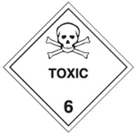 TOXIC 6 LABELS 50MM PK50