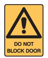 DO NOT BLOCK DOOR 450X300 POLY