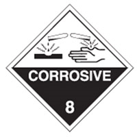 CORROSIVE 8 LABELS 100MM ROL 1000