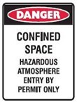 CONFINED SPACE HAZARDOUS.. 450X300 POLY