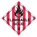 FLAMMABLE SOLID 4 LABELS 270MM POLY