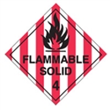 FLAMMABLE SOLID 4 LABELS 270MM MTL