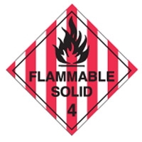 FLAMMABLE SOLID 4 LABELS 270MM MTL