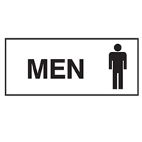 DOOR SIGN MEN 300X125 SS