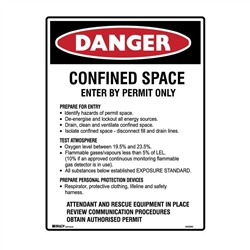 CONFINED SPACE ENTER BY.. 180X225 SS
