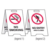 2 LEGEND STAND NO SMOKING/ NO ENTRY..
