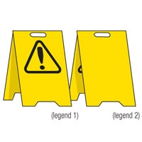 2 LEGEND STAND WARNING SYMBOL