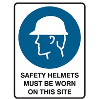SAFETY HELMETS MUST BE WORN..250X180 SS