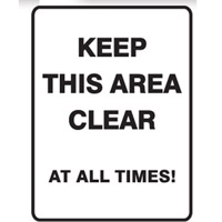KEEP THIS AREA CLEAR AT..300X450 POLY