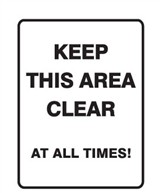 KEEP THIS AREA CLEAR AT ..225X300 POLY