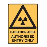 RADIATION AREA AUTHORISED.. 300X225 POLY