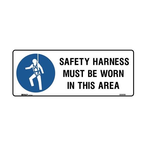 SAFETY HARNESS MUST BE WORN.. 125X300 SS