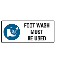 FOOT WASH MUST BE USED 125X300 SS