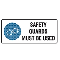SAFETY GUARDS MUST BE USED 125X300 SS
