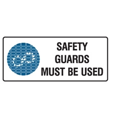 SAFETY GUARDS MUST BE USED 125X300 SS