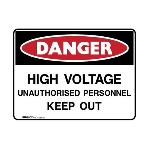 HIGH VOLTAGE UNAUTHORISED.. 600X450 MTL