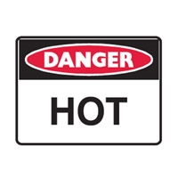 DANGER HOT 300X225 POLY