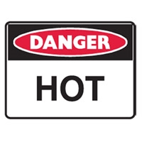 DANGER HOT LBLS 38X45 PK5