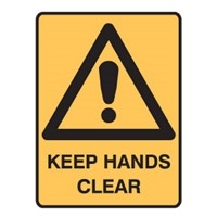 KEEP HANDS CLEAR LBLS PK5