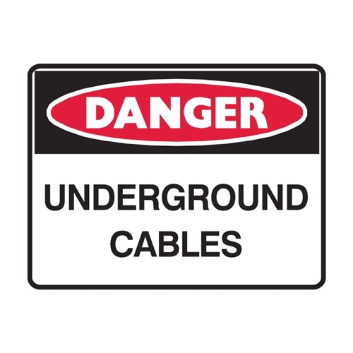 DANGER UNDERGROUND CABLES 250X180 SS