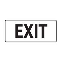 DOOR SIGN EXIT 450X180 SS