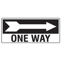 D.SIGN ONE WAY ARR/R 450X180 POLY