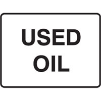 DANG GOODS SIGN USED OIL 250X180 SS