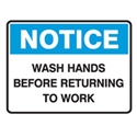 NOTICE WASH HANDS BEFORE..250X180 SS