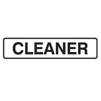 DOOR SIGN CLEANER 200X45 SS PK5