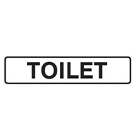 DOOR SIGN TOILET 200X45 SS PK5