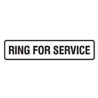 DOOR SIGN RING FOR SERVICE 200X45 SS PK5