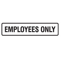 DOOR SIGN EMPLOYEES ONLY 200X45 SS PK5