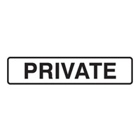 DOOR SIGN PRIVATE 200X45 SS PK5