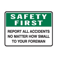 SAFETY FIRST REPORT ALL AC..300X450 POLY