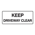 KEEP DRIVEWAY CLEAR 450X180 POLY