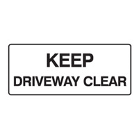 KEEP DRIVEWAY CLEAR 450X180 POLY
